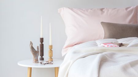 pillow and bedding in calm bedroom