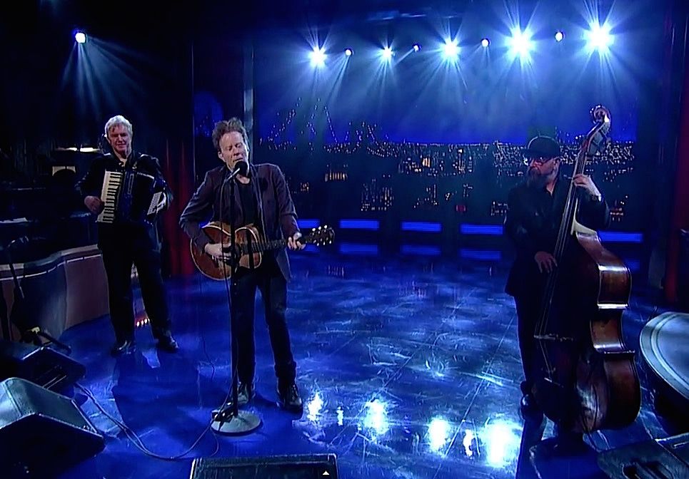 Tom Waits sang a new song for David Letterman