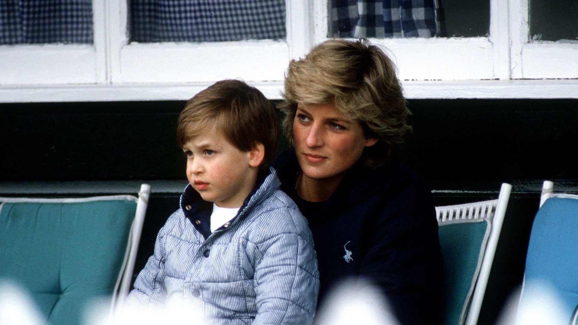 Princess Diana With Prince William Sitting On Her Lap at the Polo, 1987