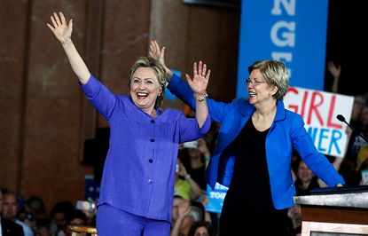 Hillary Clinton and Senator Elizabeth Warren. 