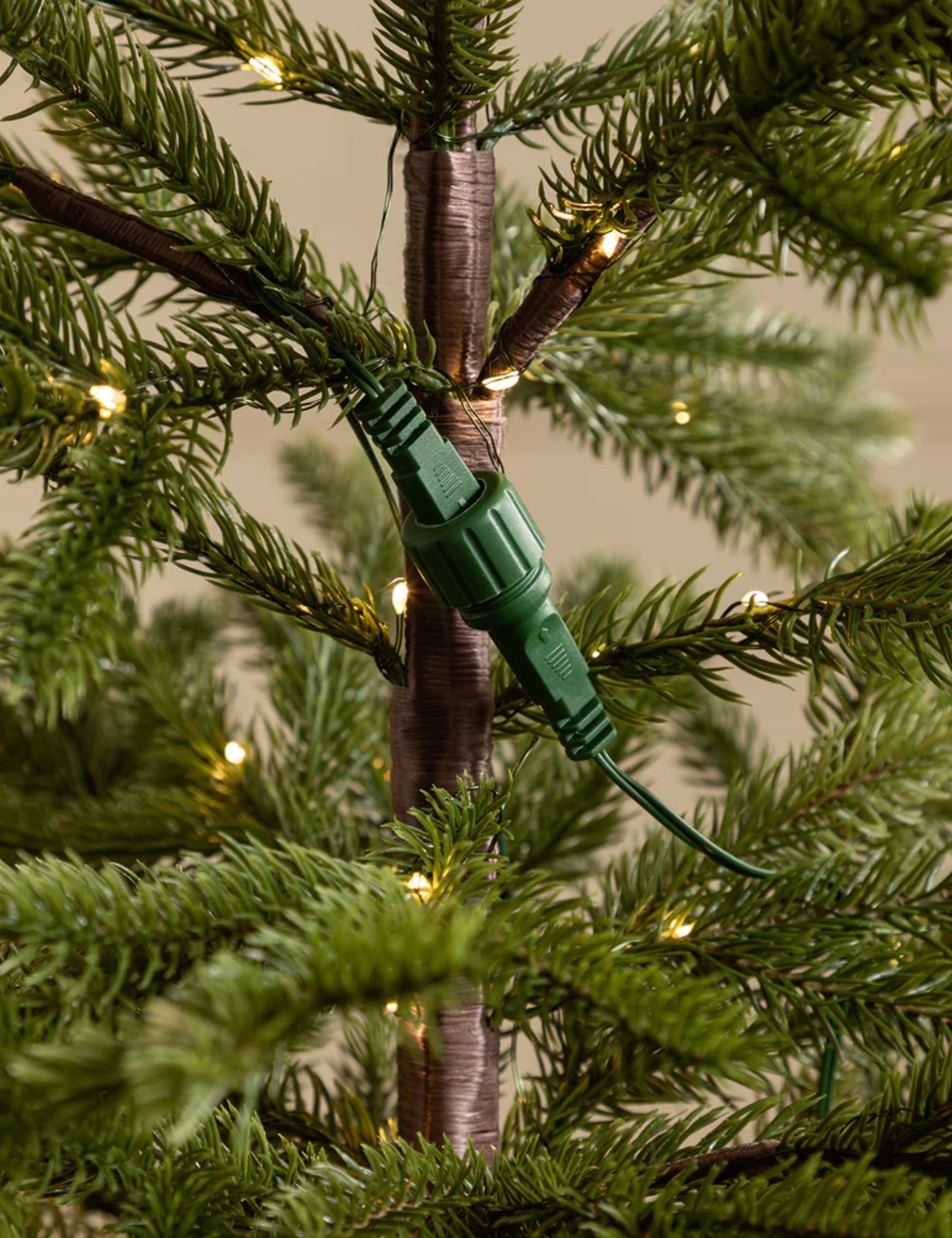 Detail shot of Shea McGee mini pre-lit Christmas tree