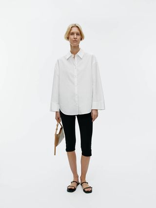 Relaxed Poplin Shirt - White - Arket Gb