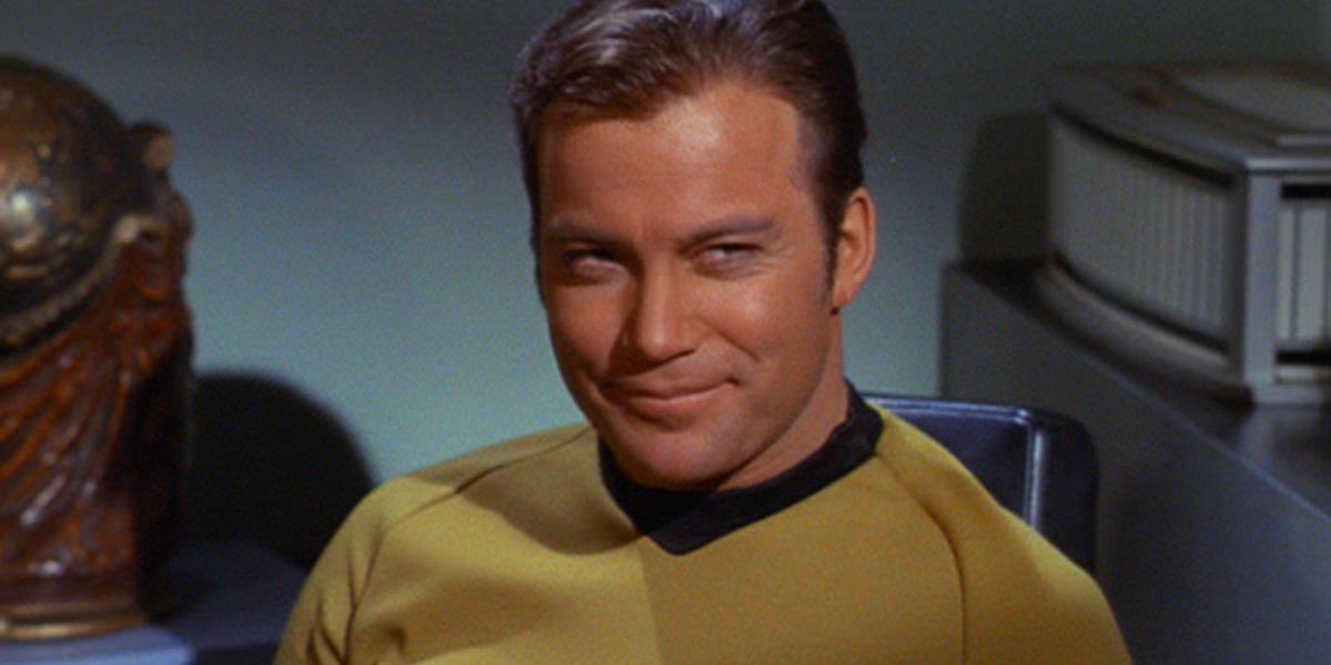 William Shatner as Captain James T. Kirk on Star Trek