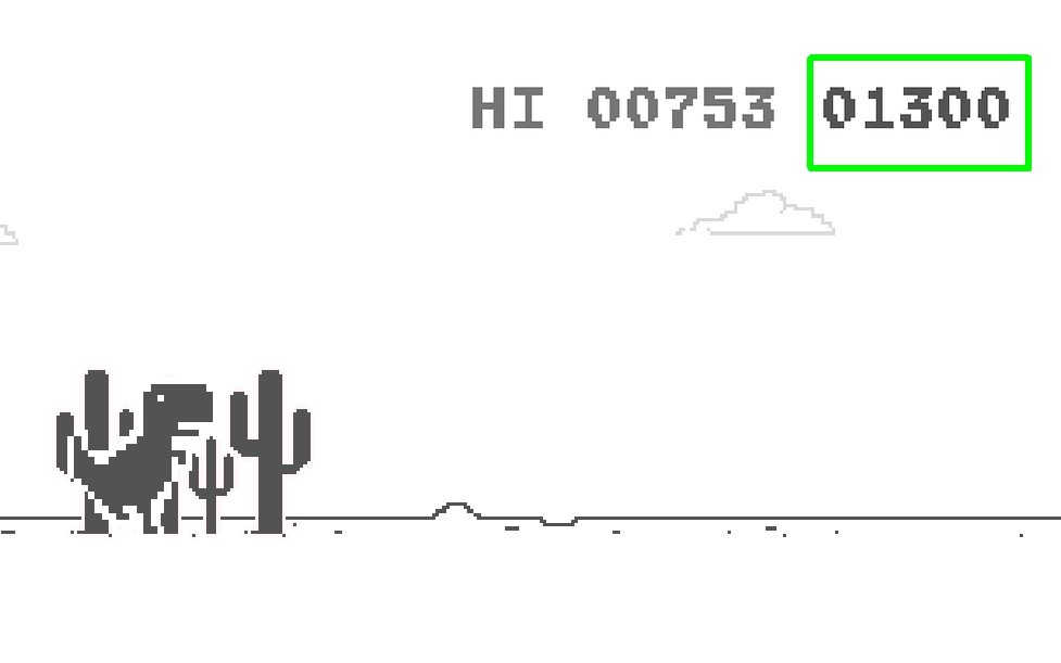 how to hack the chrome dinosaur game - high score