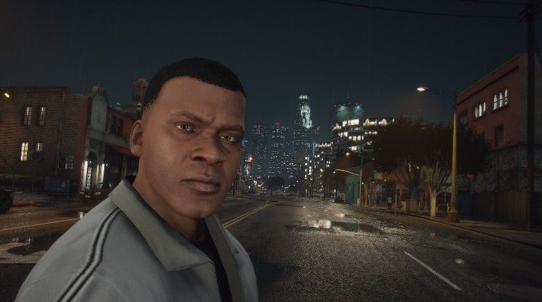 Grand Theft Auto V: Realistic graphic, Ray tracing Global Illumination