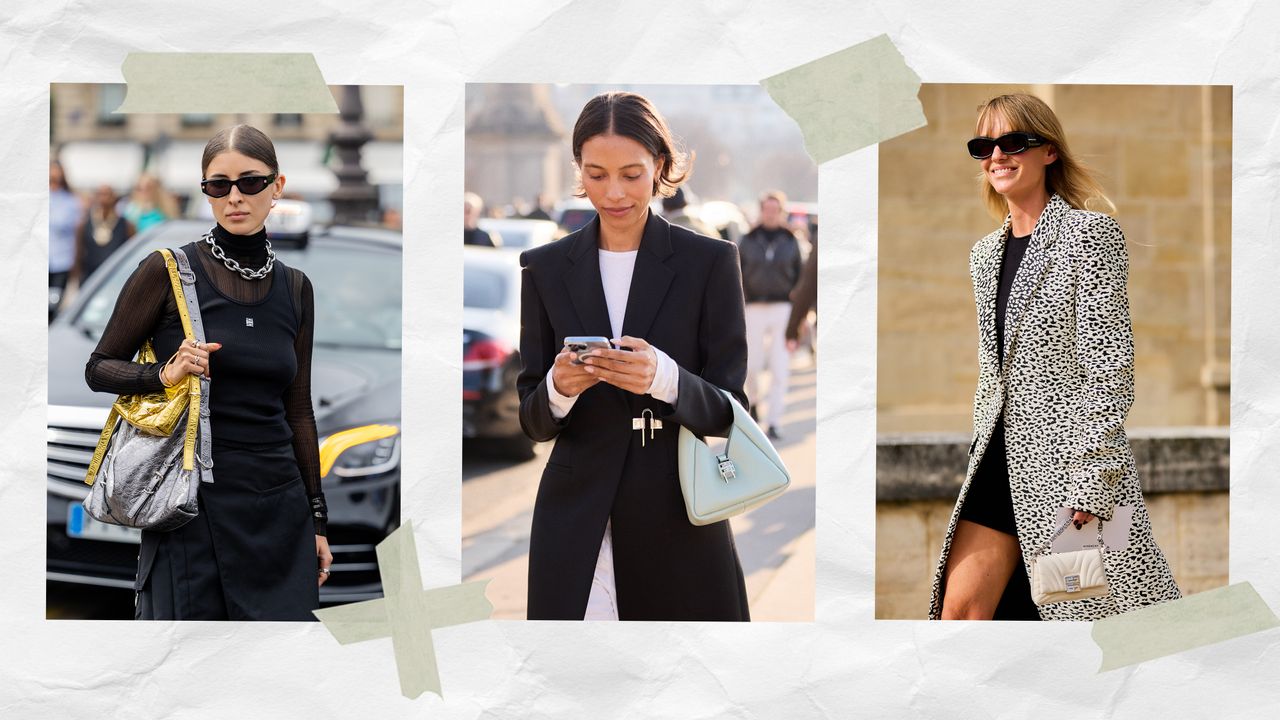 a collage of women carrying some of the best givenchy handbags