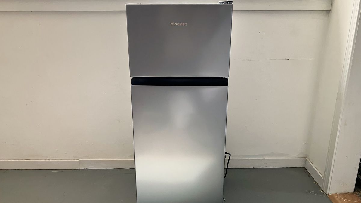 Hisense 4.4-cu ft Mini Fridge with Freezer being tested in writer&#039;s home