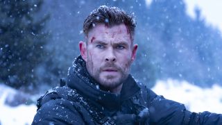 Chris Hemsworth in the snow in Extraction 2