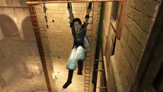 Swinging on a bar in Prince of Persia: The Sands of Time