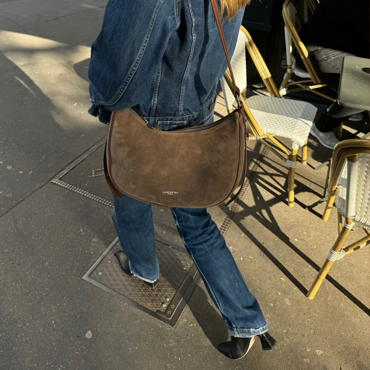 Fashion person annelauremais wears the French girl cuffed jean trend. 