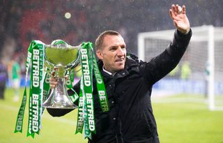 Rodgers won two Scottish Premiership titles, two Scottish Cups and three Scottish League Cups during his time at Celtic