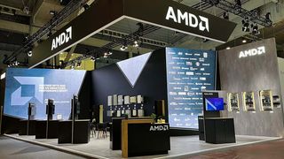 AMD booth on show floor.