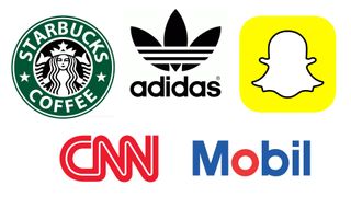 Starbucks/Adidas/Snapchat/CNN/Mobil logos