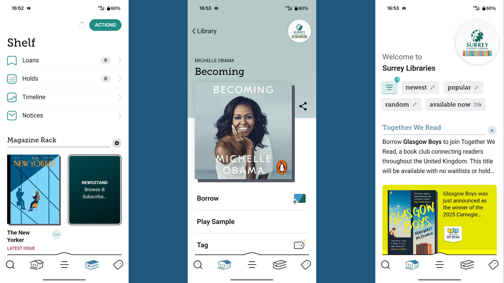 Libby app interface