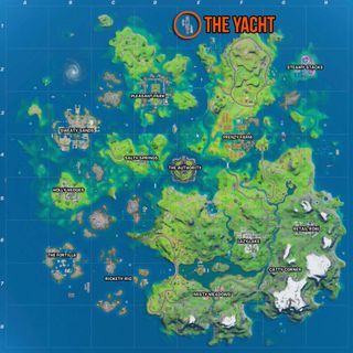 Fortnite The Yacht location map