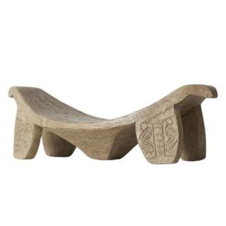 A wooden carved tray