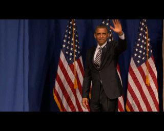 Barack Obama on Stage at National Academy of Sciences