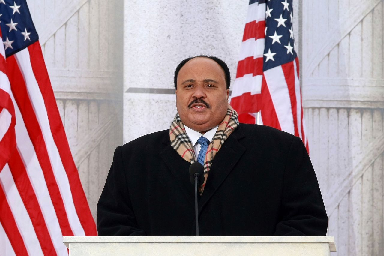 Martin Luther King III speaks in Washington