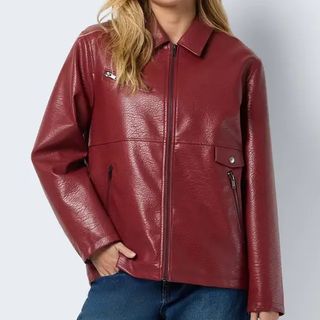 Noisy May Faux Leather Jacket