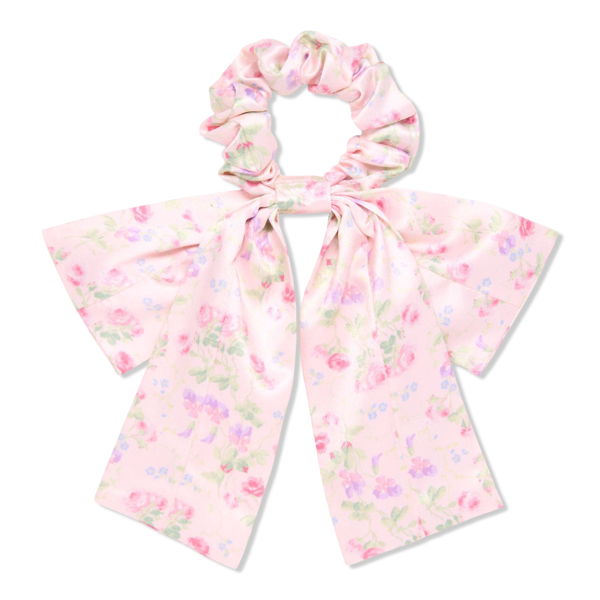 Wet Brush X Hill House Scarf Bow Scrunchie - Pink Floral