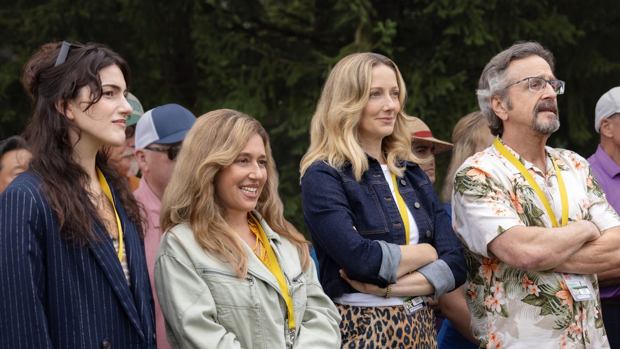 Lilli Kay, Mariana Trevi&ntilde;o, Judy Greer and Marc Maron in Stick