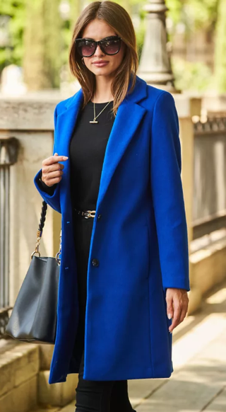 An M&S royal blue coat 