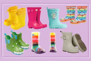 Colourful best kids' wellies with striped designs, dino-printed options and pink pairs to choose from