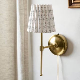 Hattie Block Print Plug-in Sconce