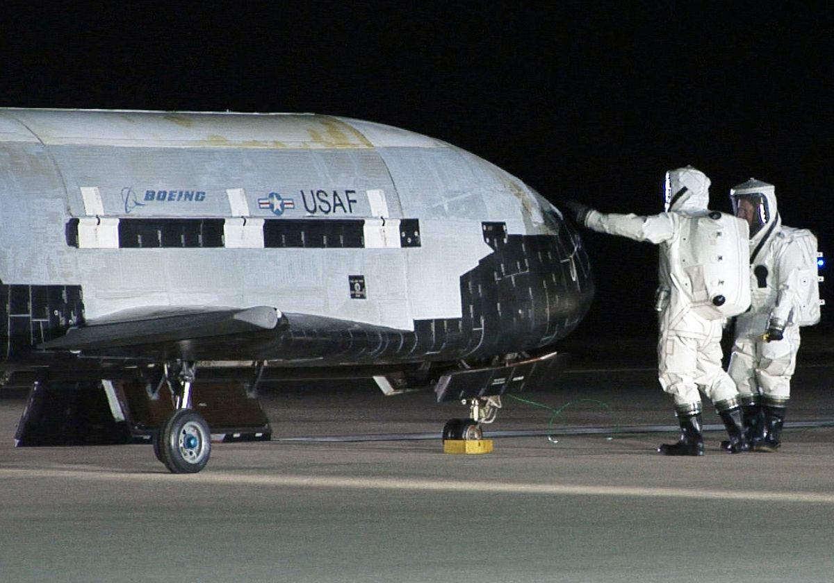 X-37B at Vandenberg Air Force Base Runway