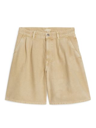 Pleat-Detail Shorts - Beige/overdye - Arket Gb