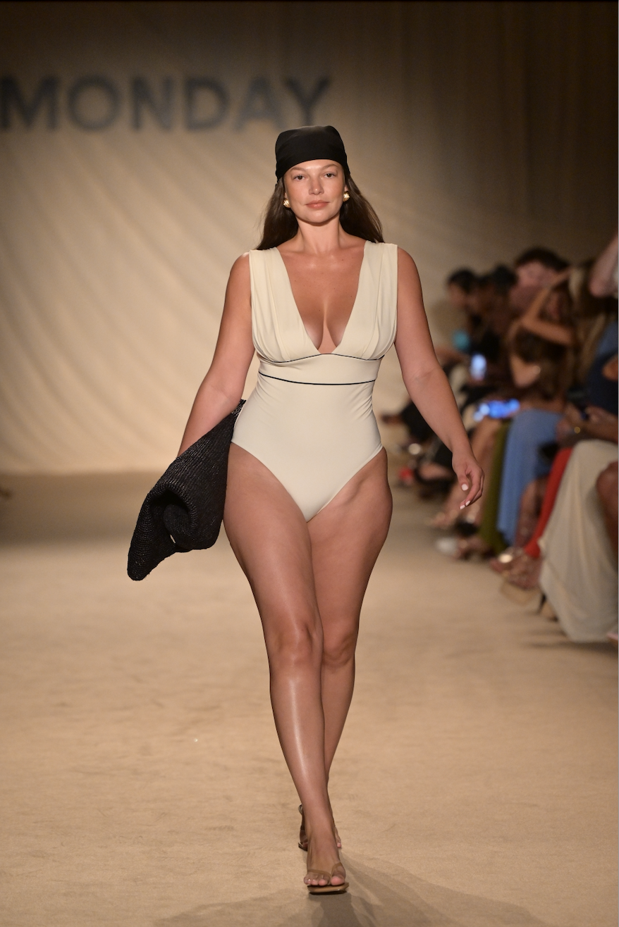 Monday Swimwear model on the runway during Paraiso Miami Swim Week.