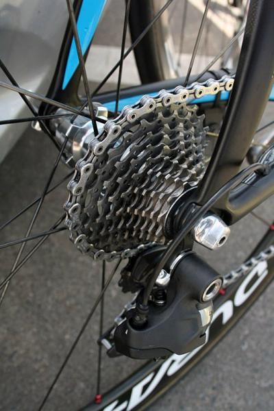 Some of the Team Sky riders had a 27 cog for the steep climb to the finish.