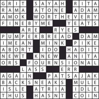 Crossword solution