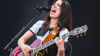 Ellie Rowsell of Wolf Alice on stage at Primavera Sound 2025 in Barcelona, Spain