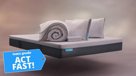 A Simba mattress bundle with a Tom's Guide 'Act Fast' badge