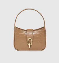 Mini Cleo Bag, Camel Embossed, $500 ($403)| Anine Bing