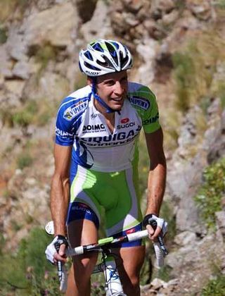 Cristiano Salerno (Liquigas-Cannondale) climbing at the Tour de San Luis.