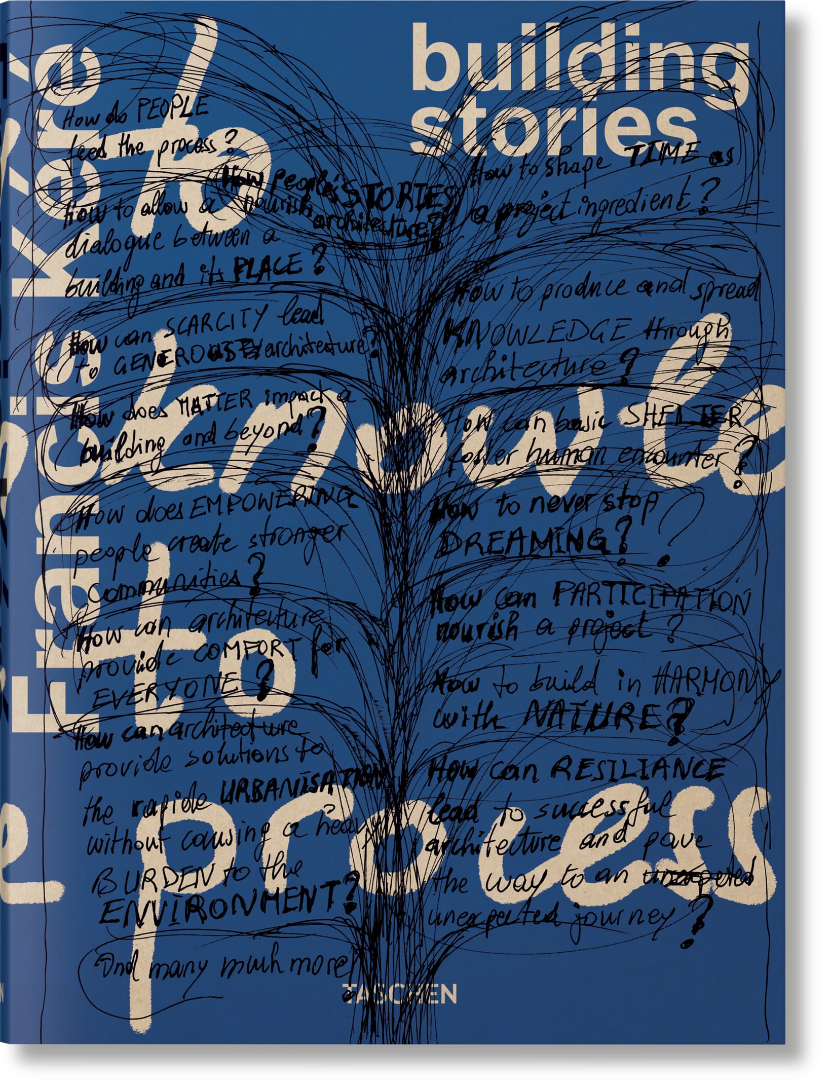 Drawing by Francis K&amp;eacute;r&amp;eacute;, representing a treebranching out with various questions about andconcerning architecture.