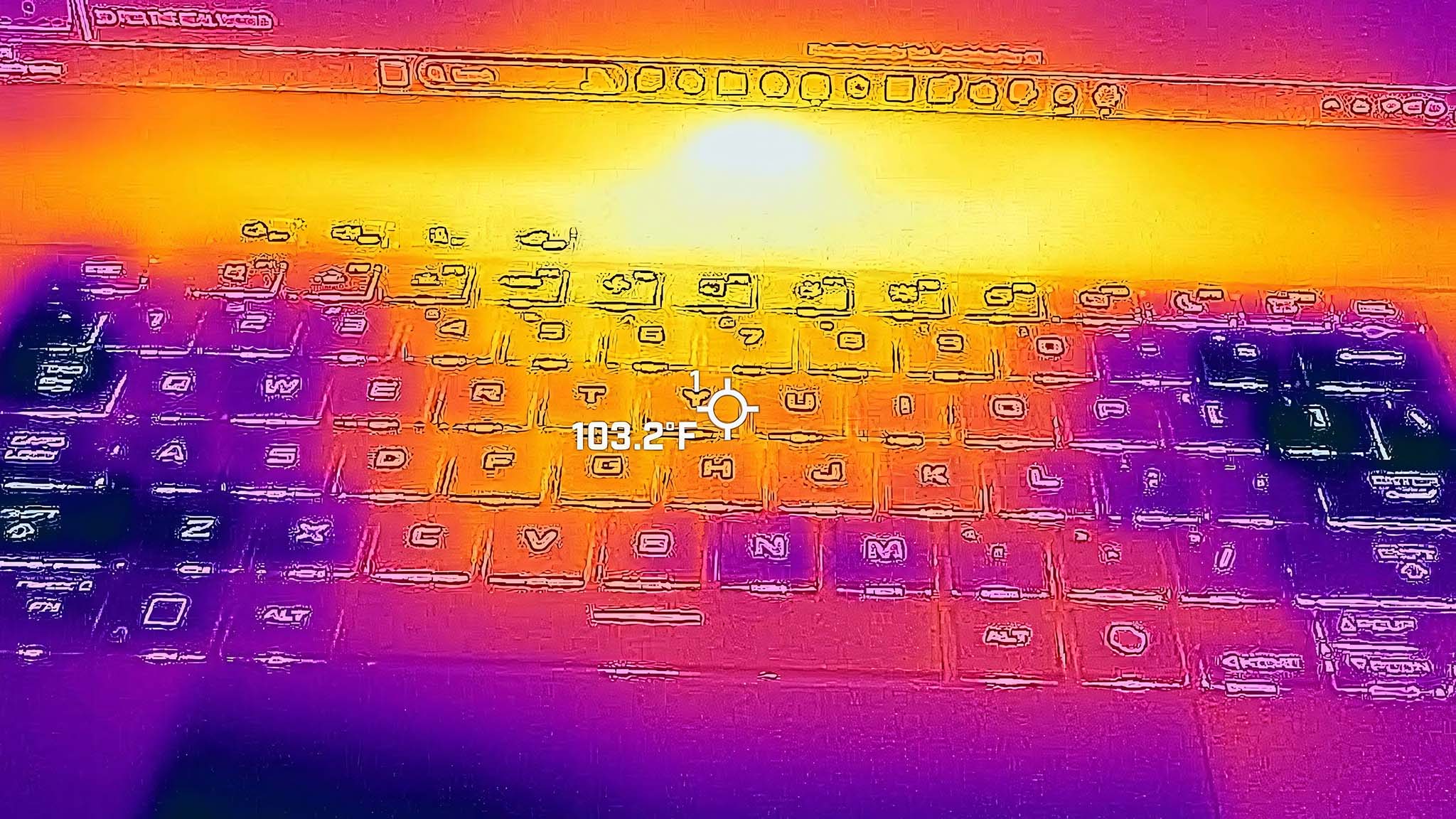 ASUS ROG Zephyrus G16 (2024) GA605 keyboard thermals.