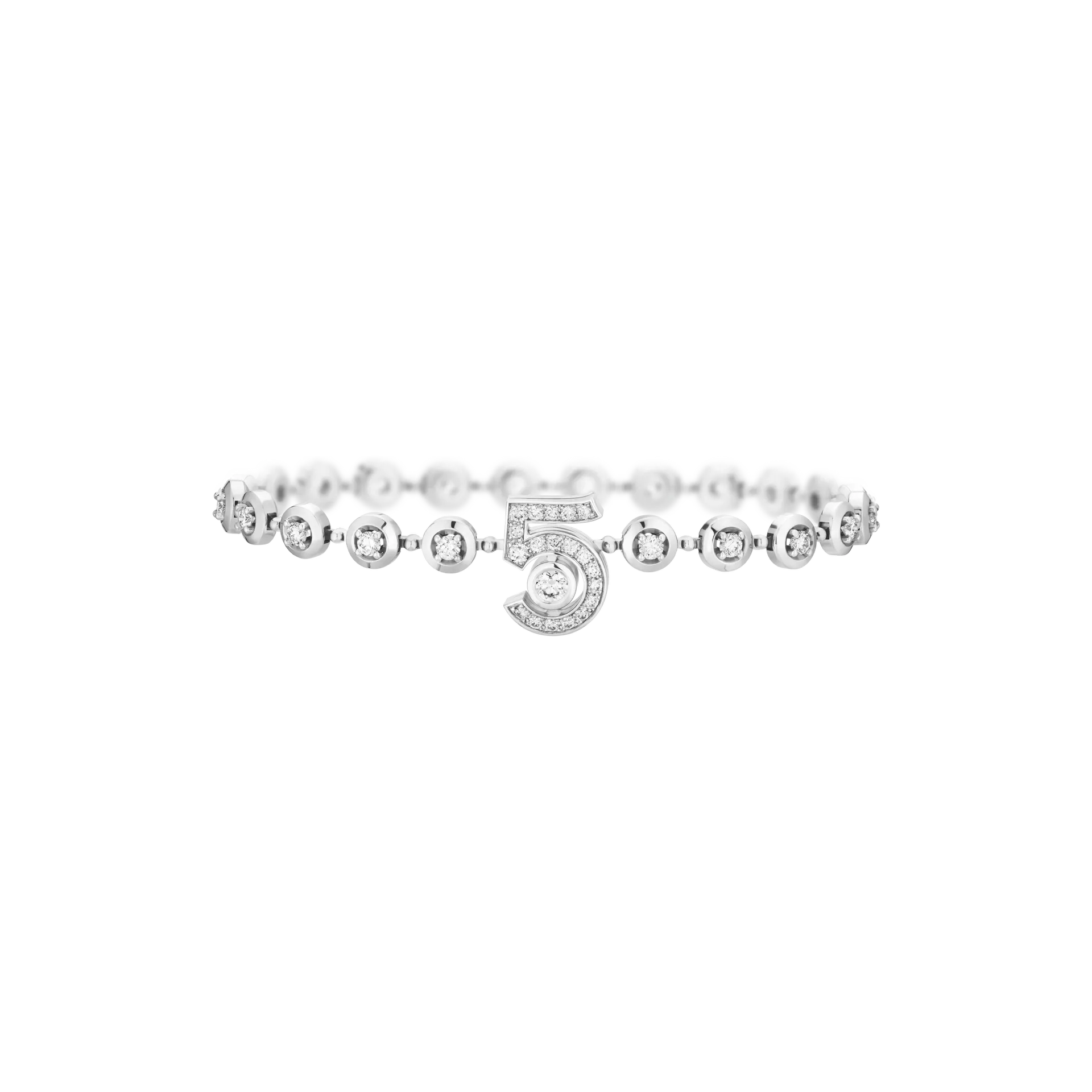 Chanel, Eternal N°5 Diamond Line Bracelet in 18K White Gold