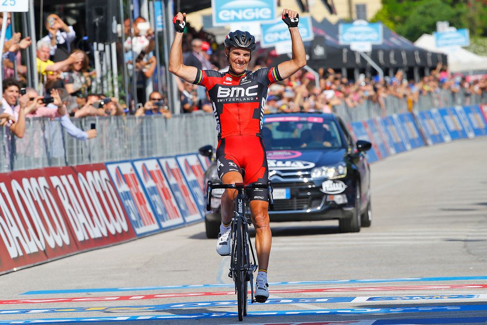 Philippe Gilbert wins stage 18 of the Giro d'Italia.