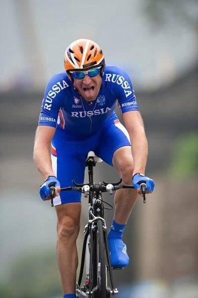 Tounge wagging time: Denis Menchov (Russia) never found a rhythm
