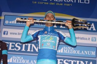 Vincenzo Nibali (Astana) adds another trident to his collection with his second straight Tirreno-Adriatico victory.