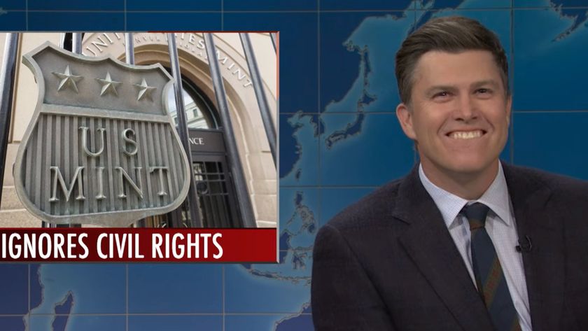 Colin Jost looks uncomfortable after being blindsided with a Joke Swap on SNL.