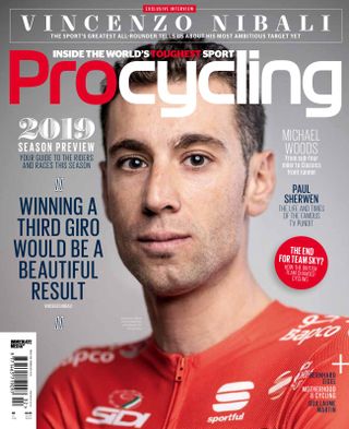 Vincenzo Nibali on the cover of the Procycling February issue