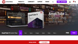 Website screenshot for Amplitube.