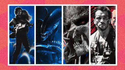 Still shots from the Alien and Predator movie franchises