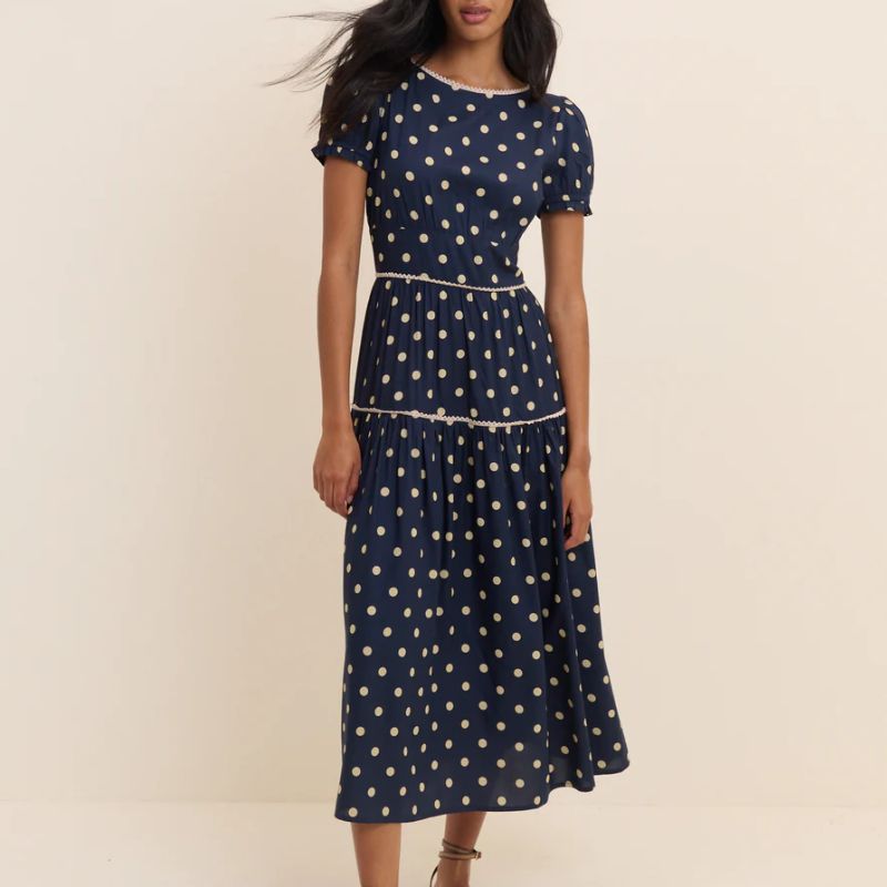 Nobody's Child, polka dot midi dress