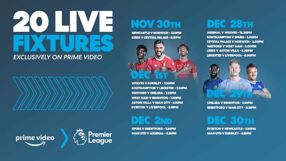 Amazon Prime Premier League fixtures 2021