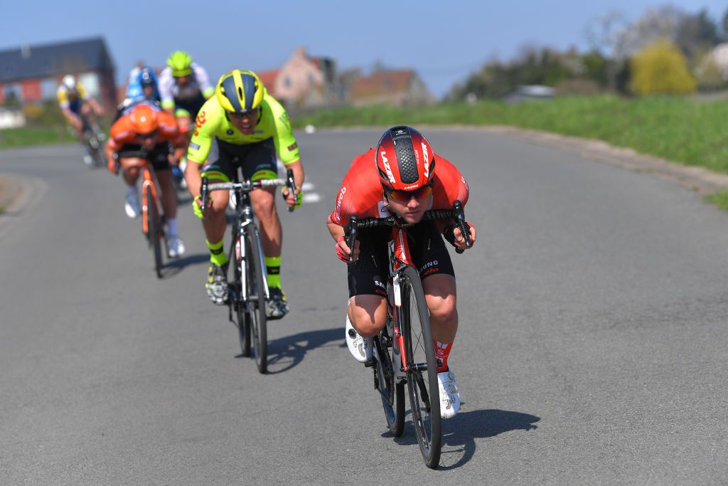 Marc Hirschii (Sunweb) leads the breakaway